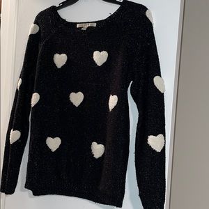 Black heart sweater